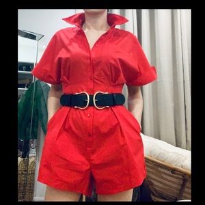 ZARA POPLIN JUMPSUIT NWT